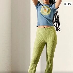 Urban Outfitters Rosie Retro Ribbed Flare Knit Pants Large